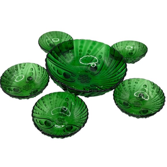 Vintage Anchor Hocking Vibrant Green Bubble Bowls - Picture 8 of 8